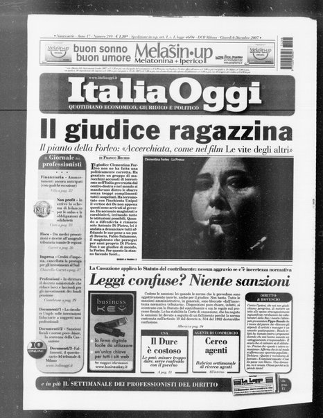 Italia oggi : quotidiano di economia finanza e politica